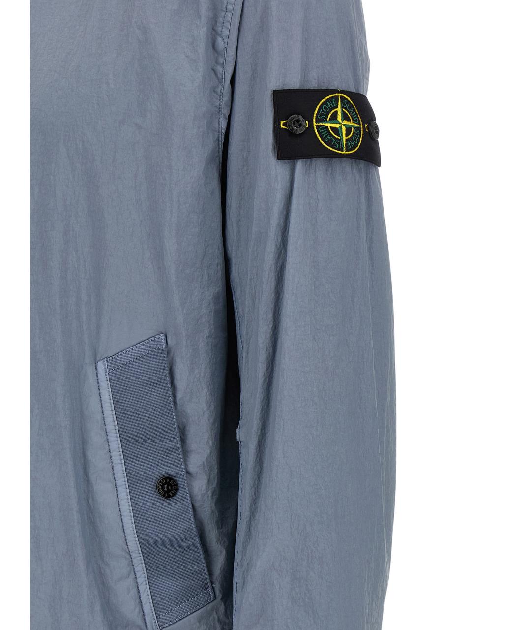 STONE ISLAND Голубая полиамидовая куртка, фото 4