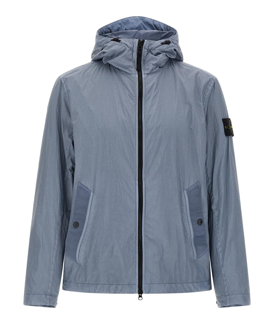 STONE ISLAND Голубая полиамидовая куртка, фото 1