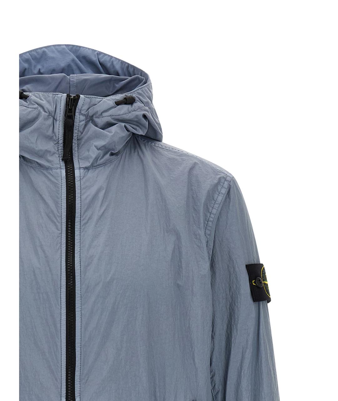 STONE ISLAND Голубая полиамидовая куртка, фото 3