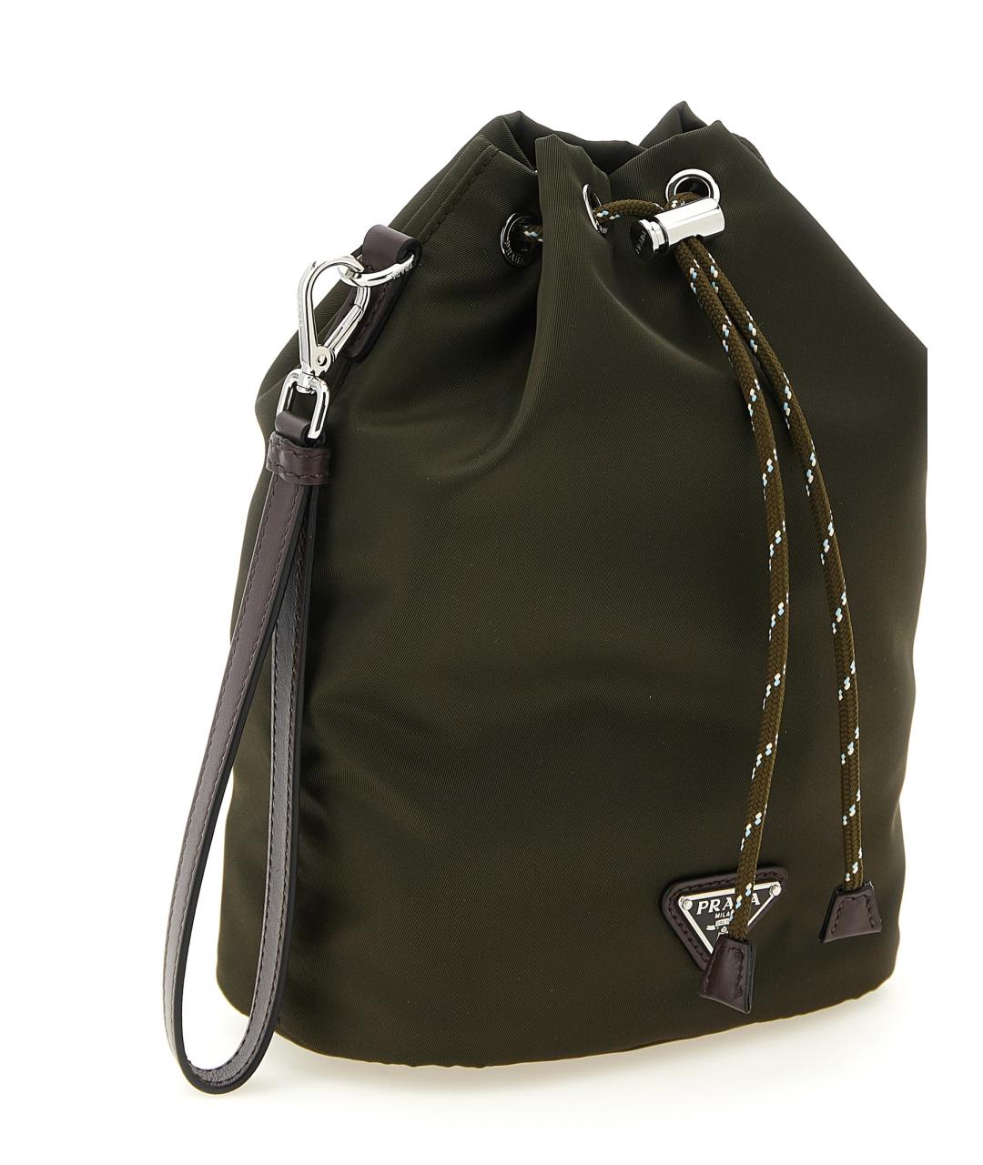 PRADA Зеленая синтетическая барсетка, фото 3