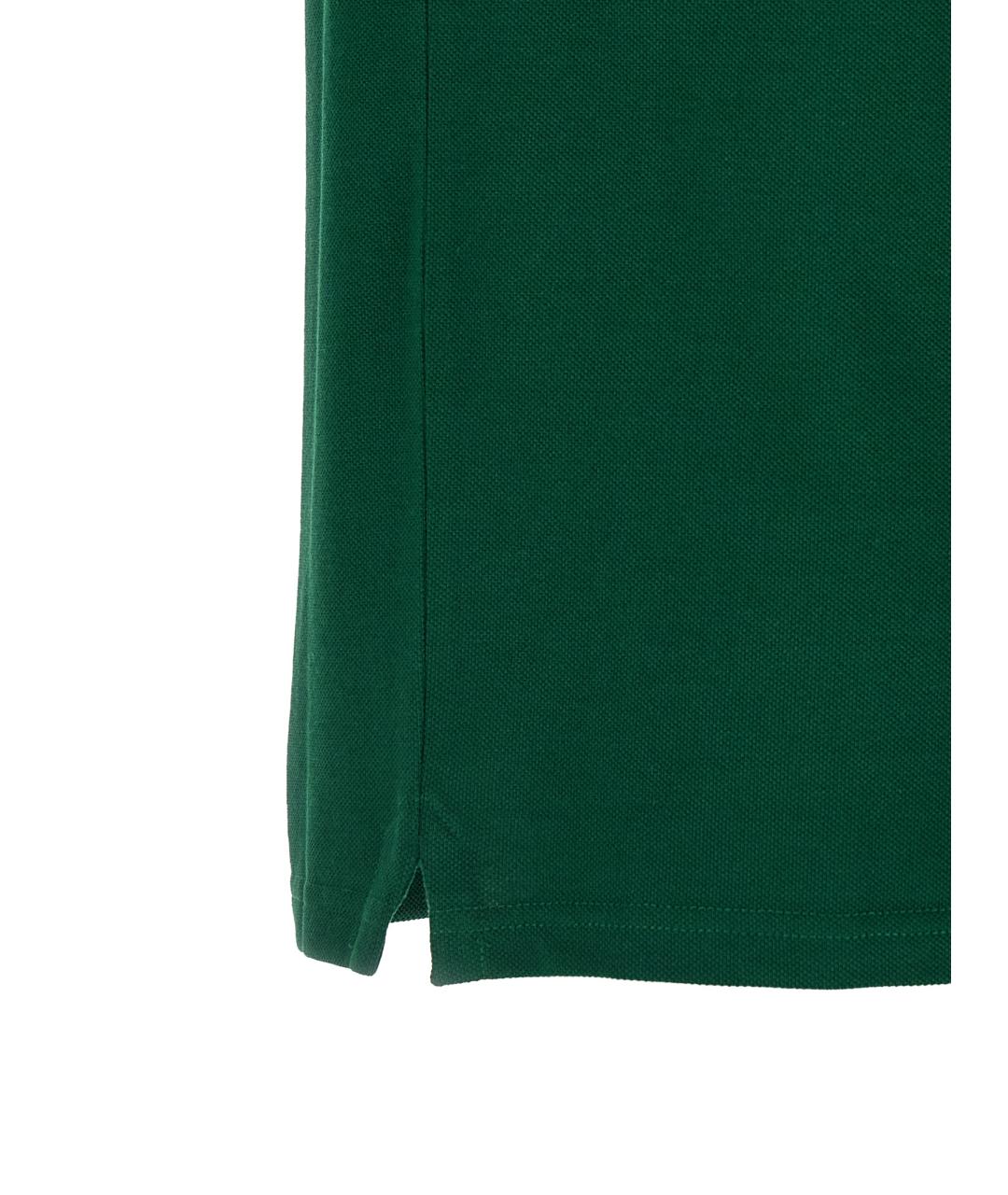 MONCLER Зеленые хлопковое поло с коротким рукавом, фото 4
