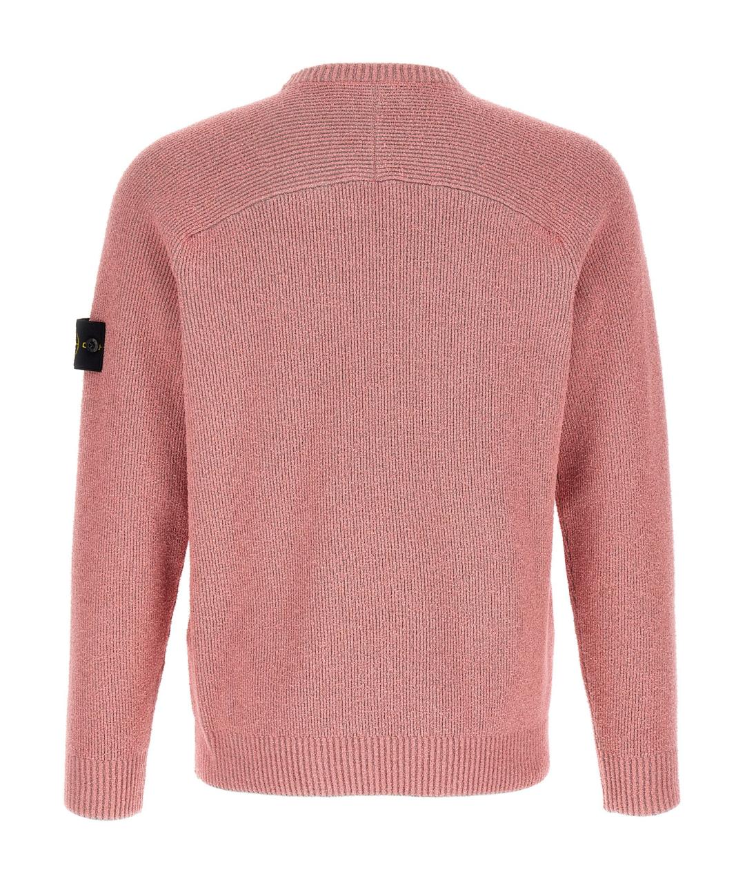 STONE ISLAND Розовый хлопковый джемпер / свитер, фото 2