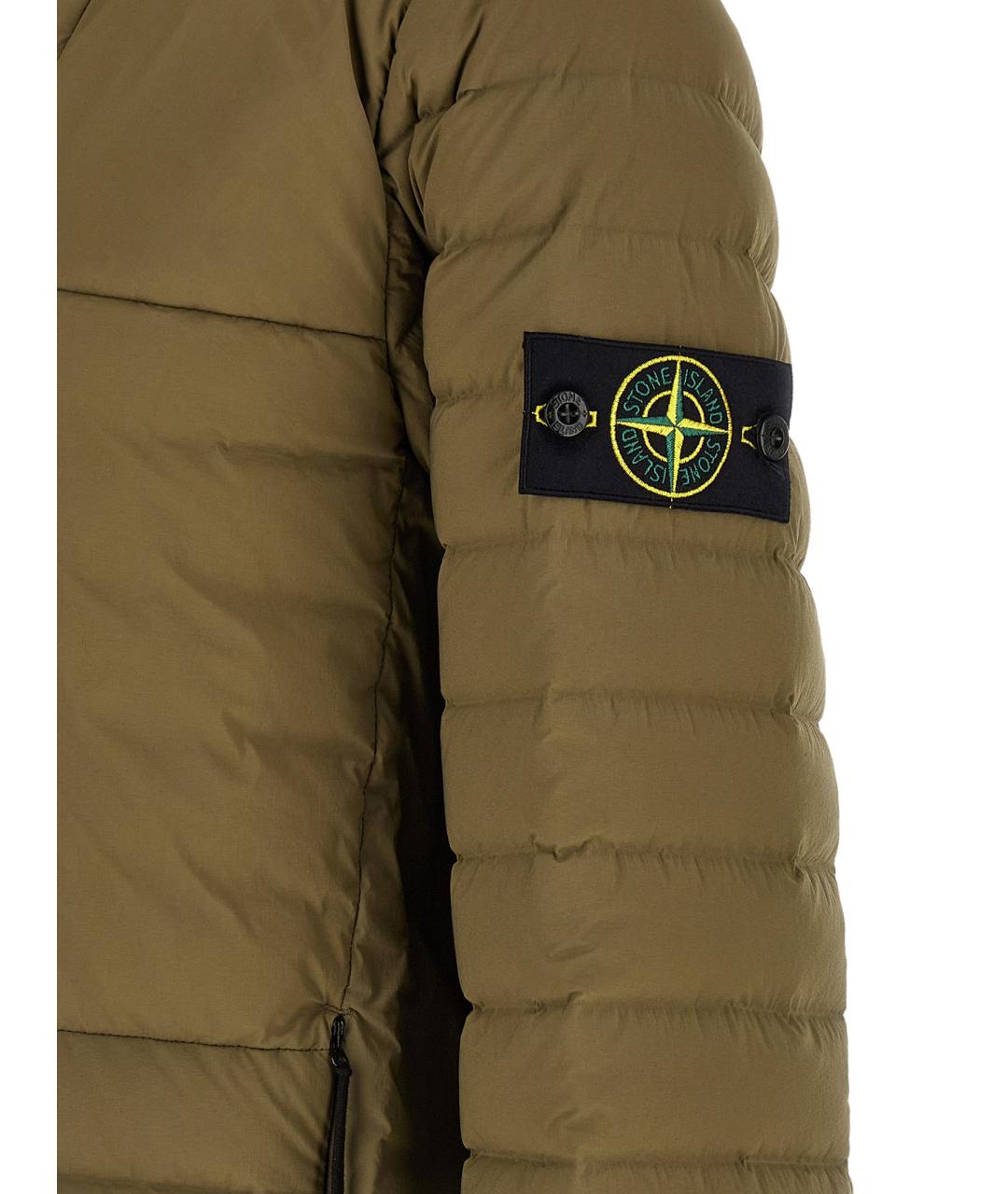 STONE ISLAND Зеленая полиамидовая куртка, фото 5