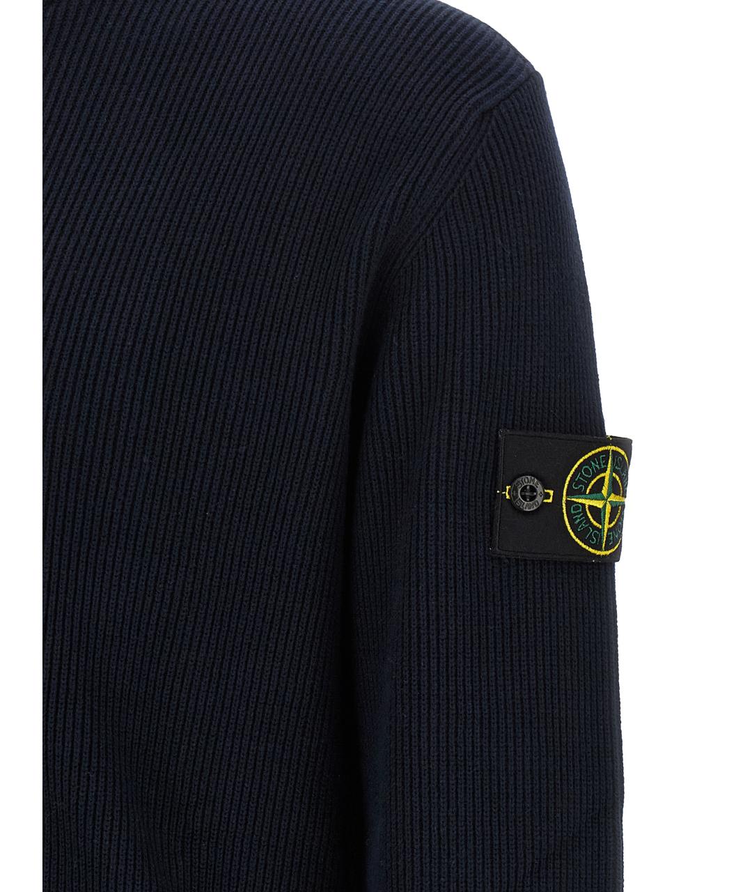 STONE ISLAND Синий хлопковый джемпер / свитер, фото 4