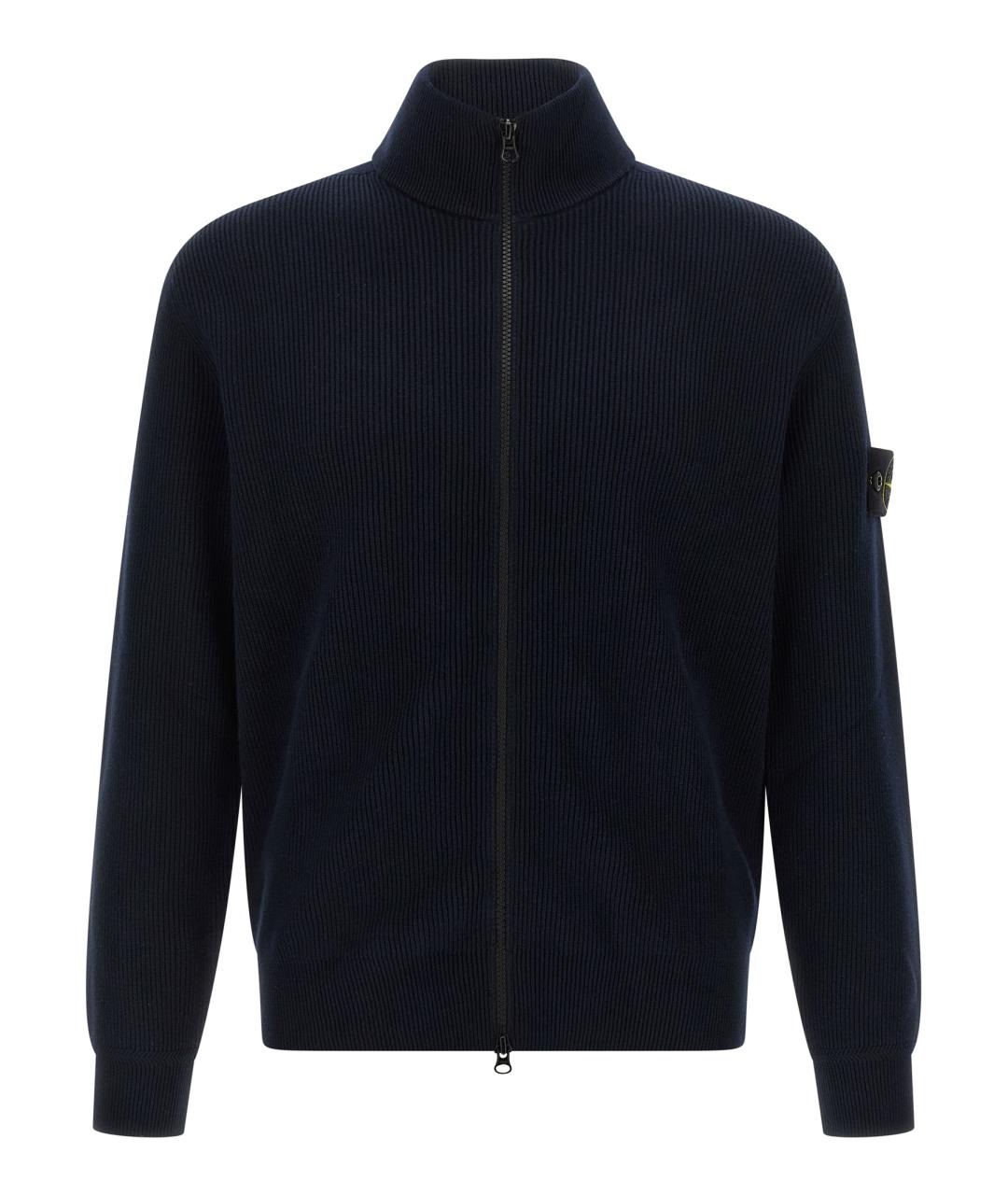 STONE ISLAND Синий хлопковый джемпер / свитер, фото 1