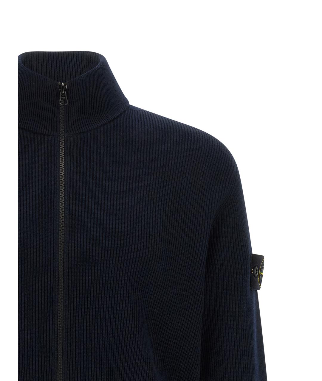 STONE ISLAND Синий хлопковый джемпер / свитер, фото 3