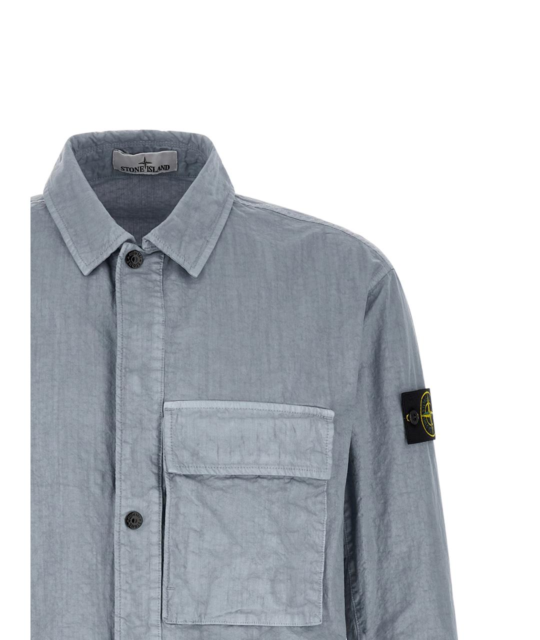 STONE ISLAND Голубая кэжуал рубашка, фото 3