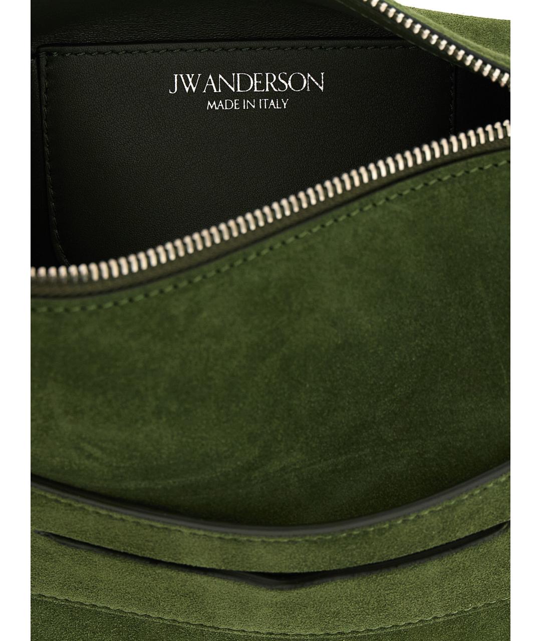 J.W.ANDERSON Зеленая замшевая сумка через плечо, фото 4