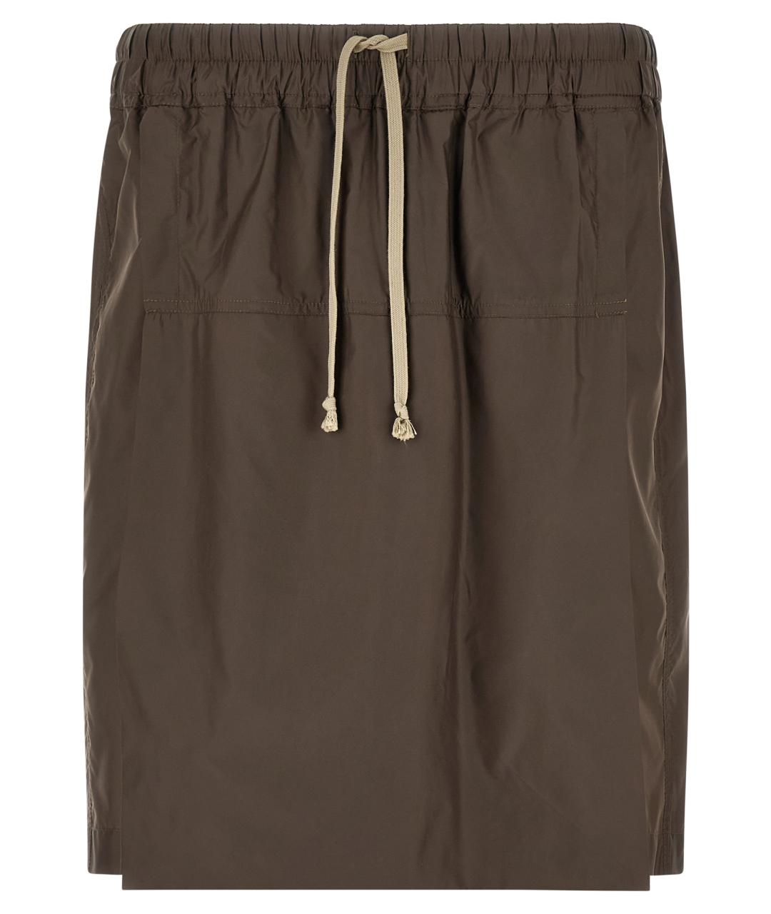 RICK OWENS Коричневые полиэстеровые шорты, фото 1
