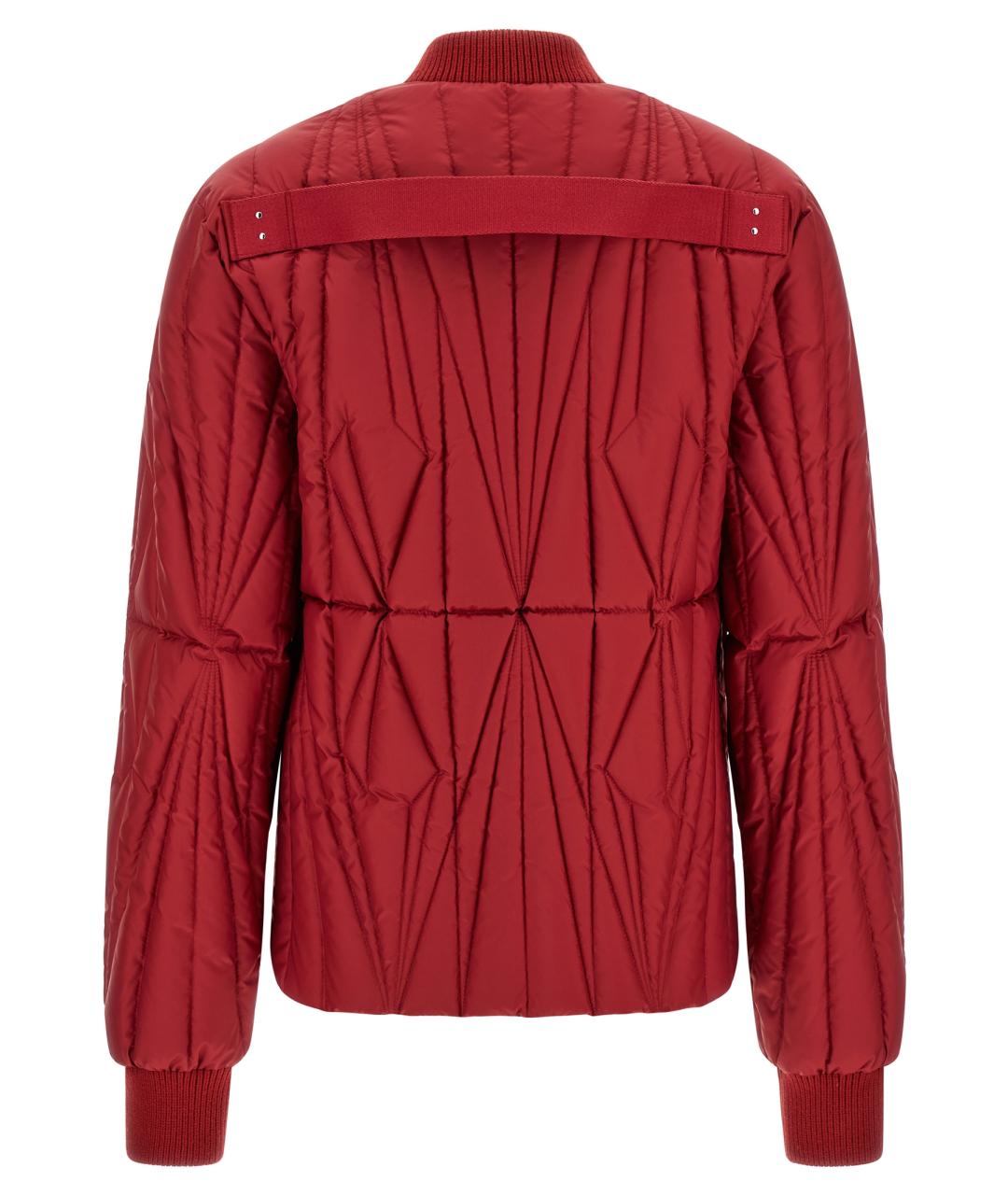 MONCLER Красный полиэстеровый пуховик, фото 2