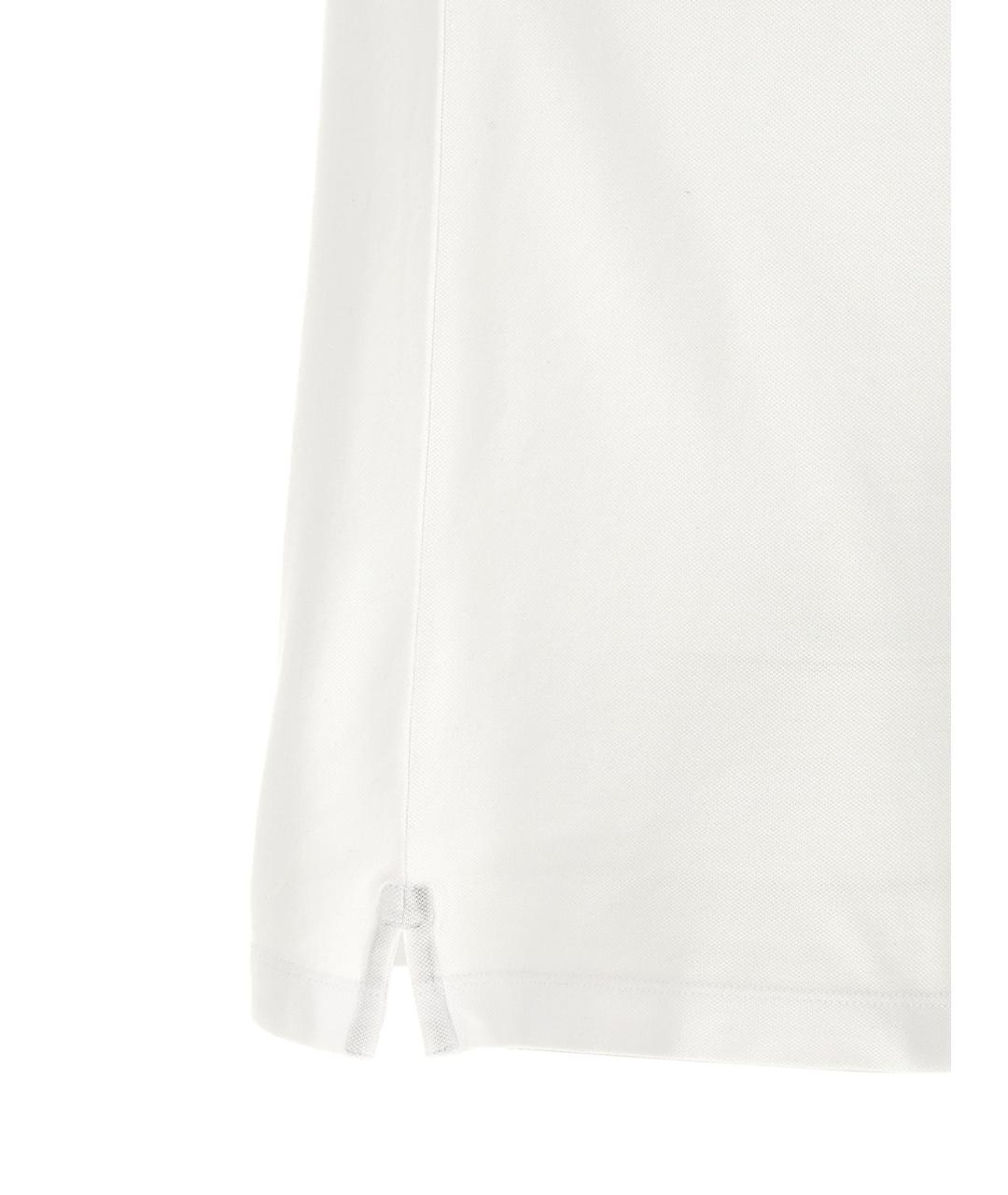 STONE ISLAND Белое хлопковое поло с коротким рукавом, фото 4