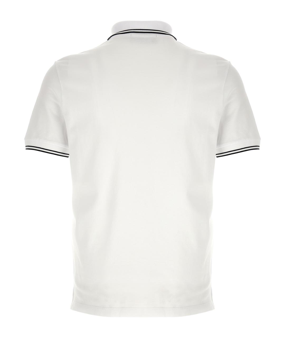 STONE ISLAND Белое хлопковое поло с коротким рукавом, фото 2