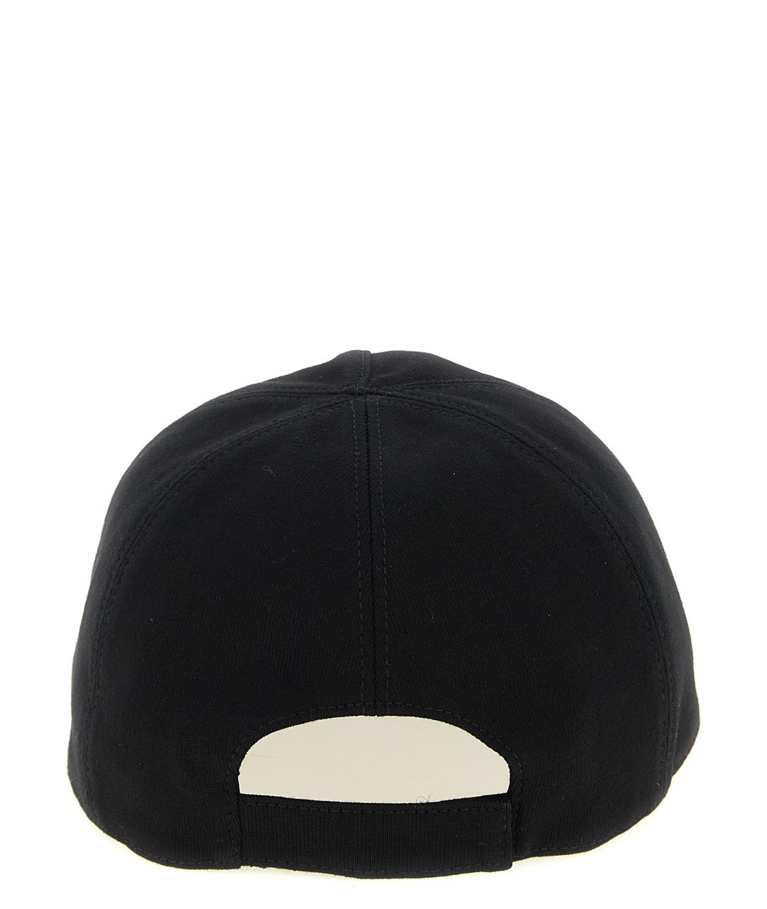 RICK OWENS Черная хлопковая кепка, фото 3