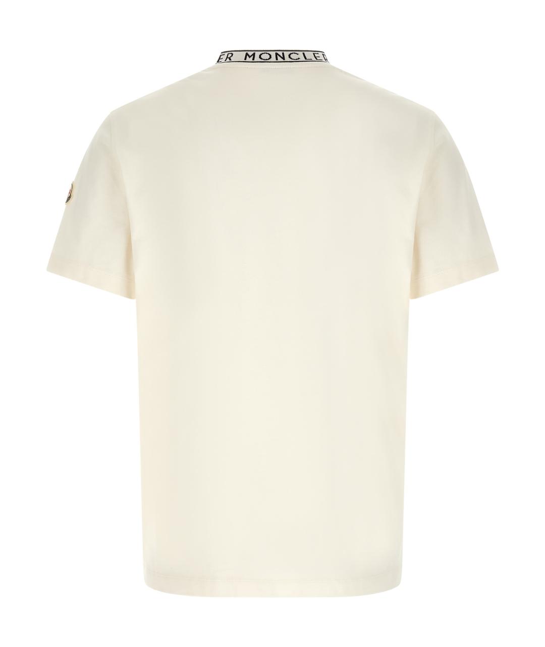 MONCLER Белая хлопковая футболка, фото 2