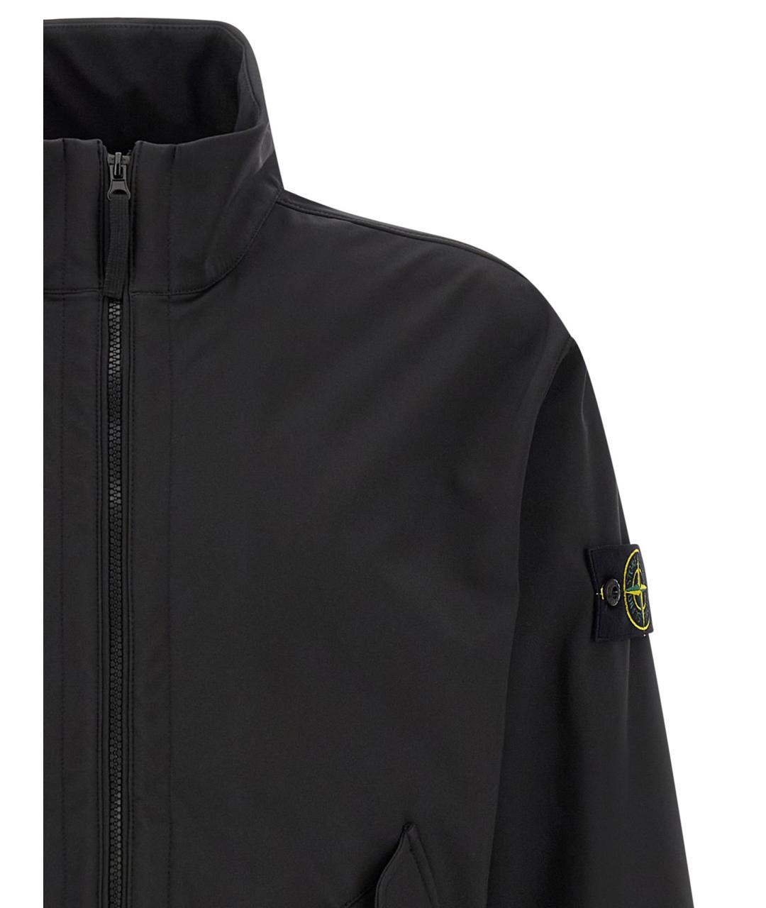 STONE ISLAND Черная полиэстеровая куртка, фото 3