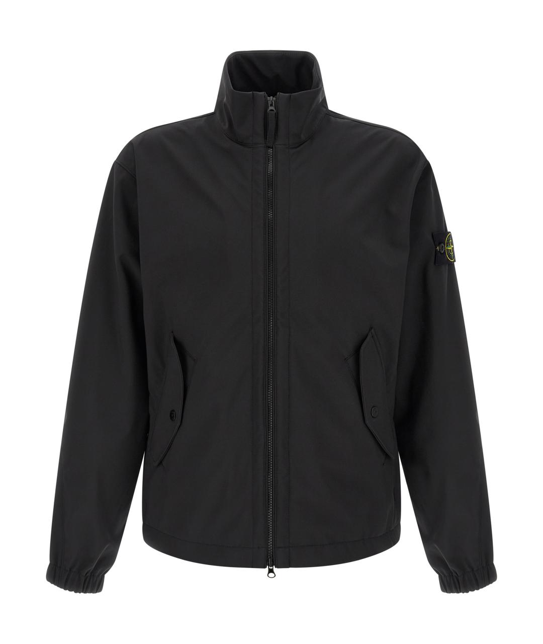 STONE ISLAND Черная полиэстеровая куртка, фото 1