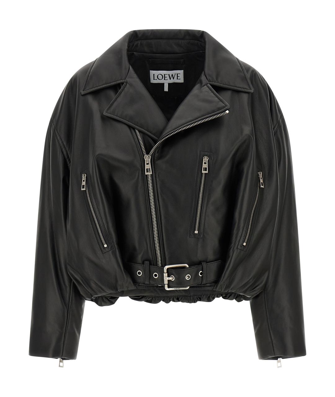 LOEWE Черная кожаная куртка, фото 1