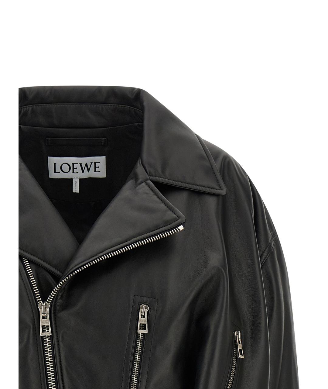 LOEWE Черная кожаная куртка, фото 3