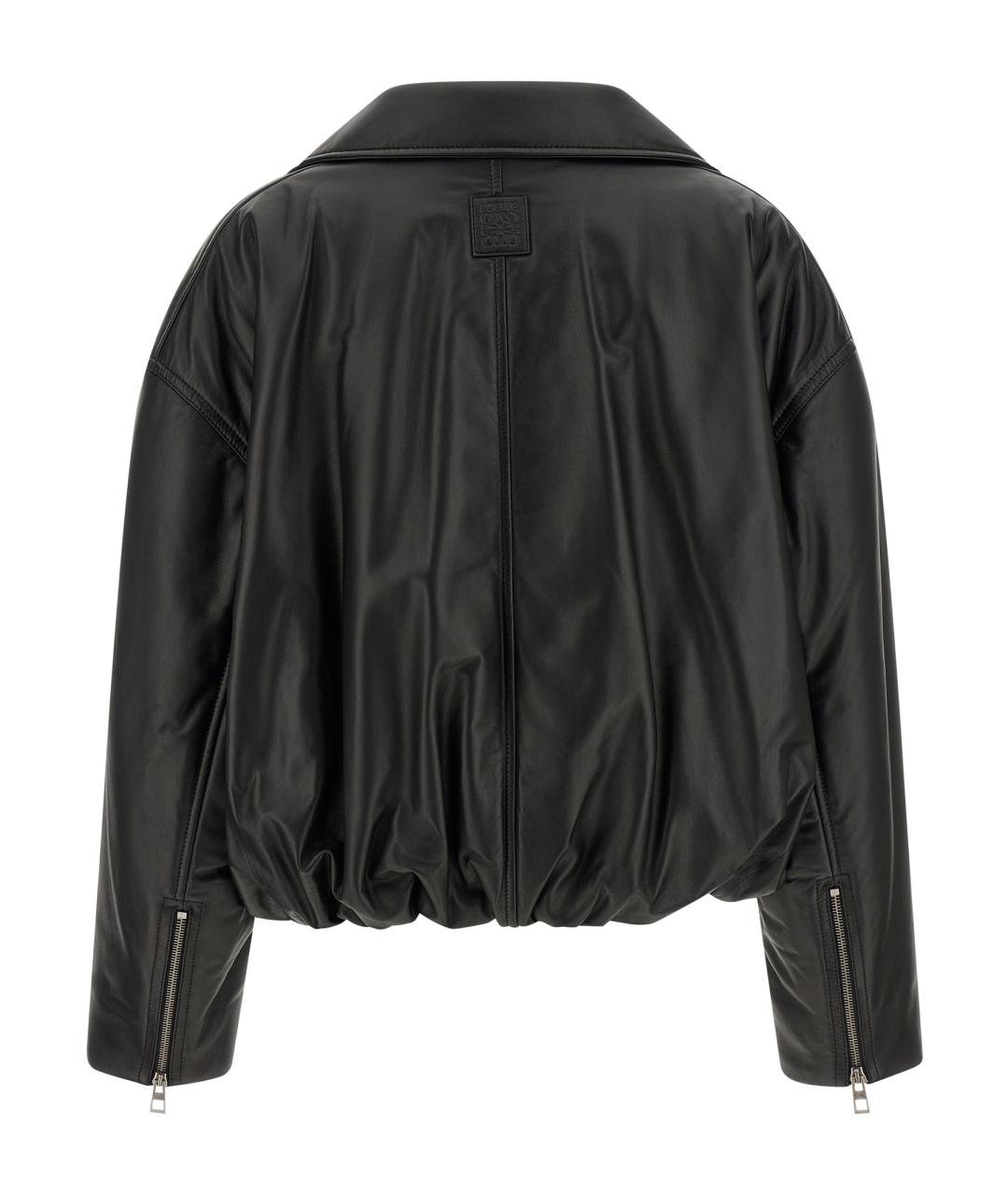 LOEWE Черная кожаная куртка, фото 2