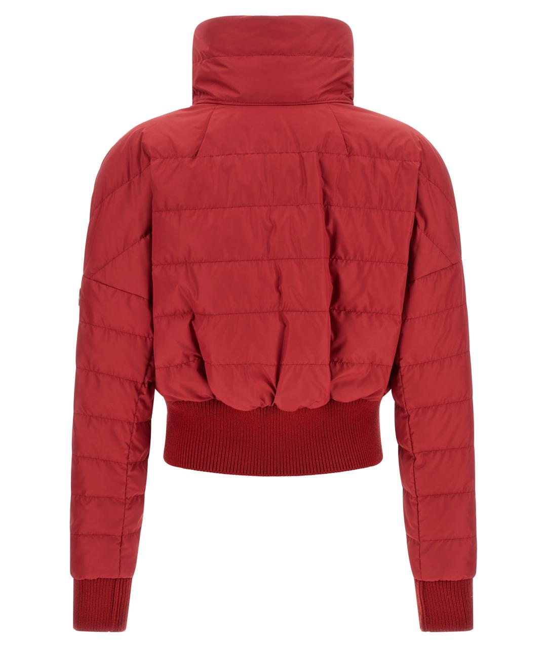 MONCLER Красный полиэстеровый пуховик, фото 2