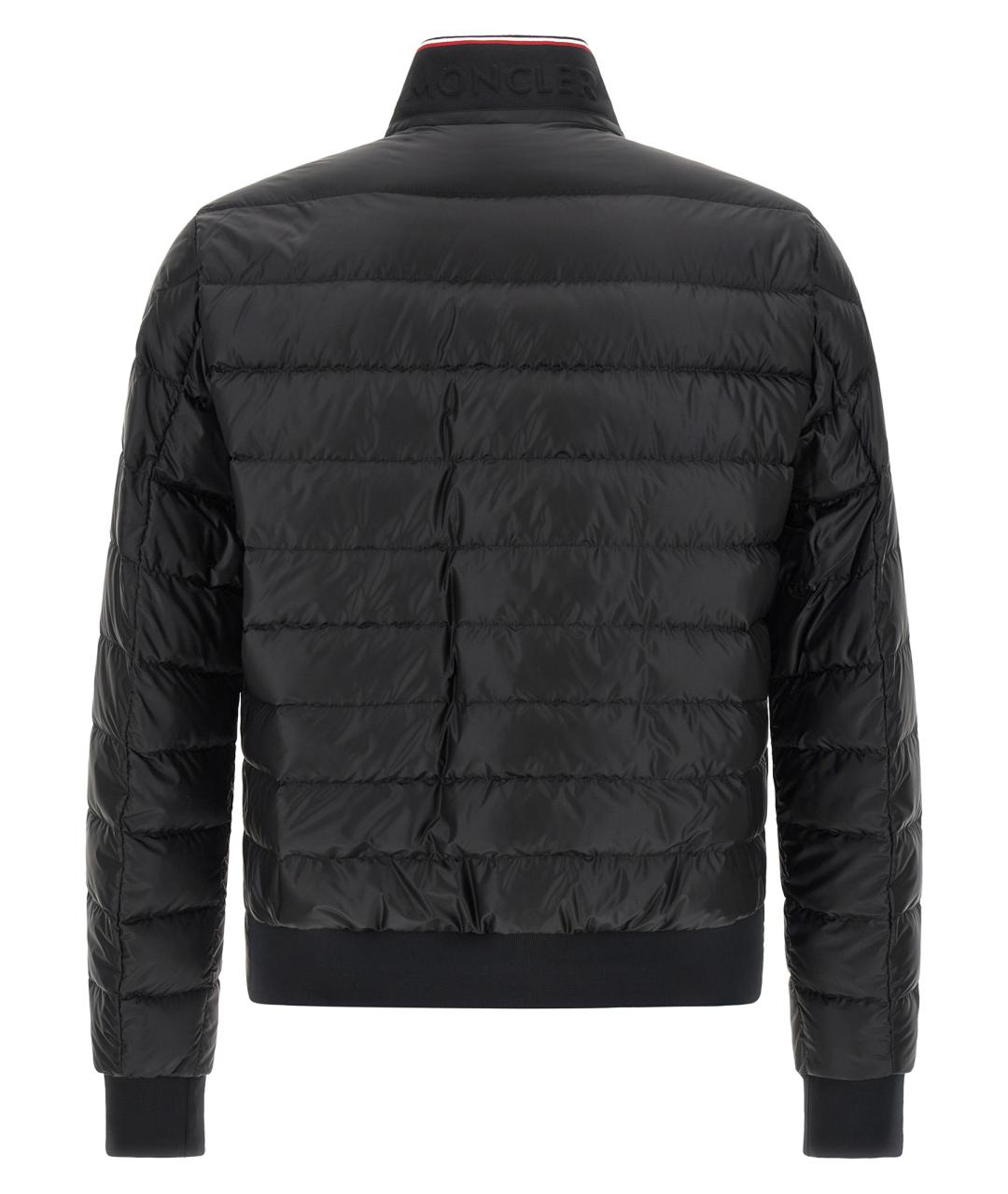 MONCLER Черный полиамидовый пуховик, фото 2