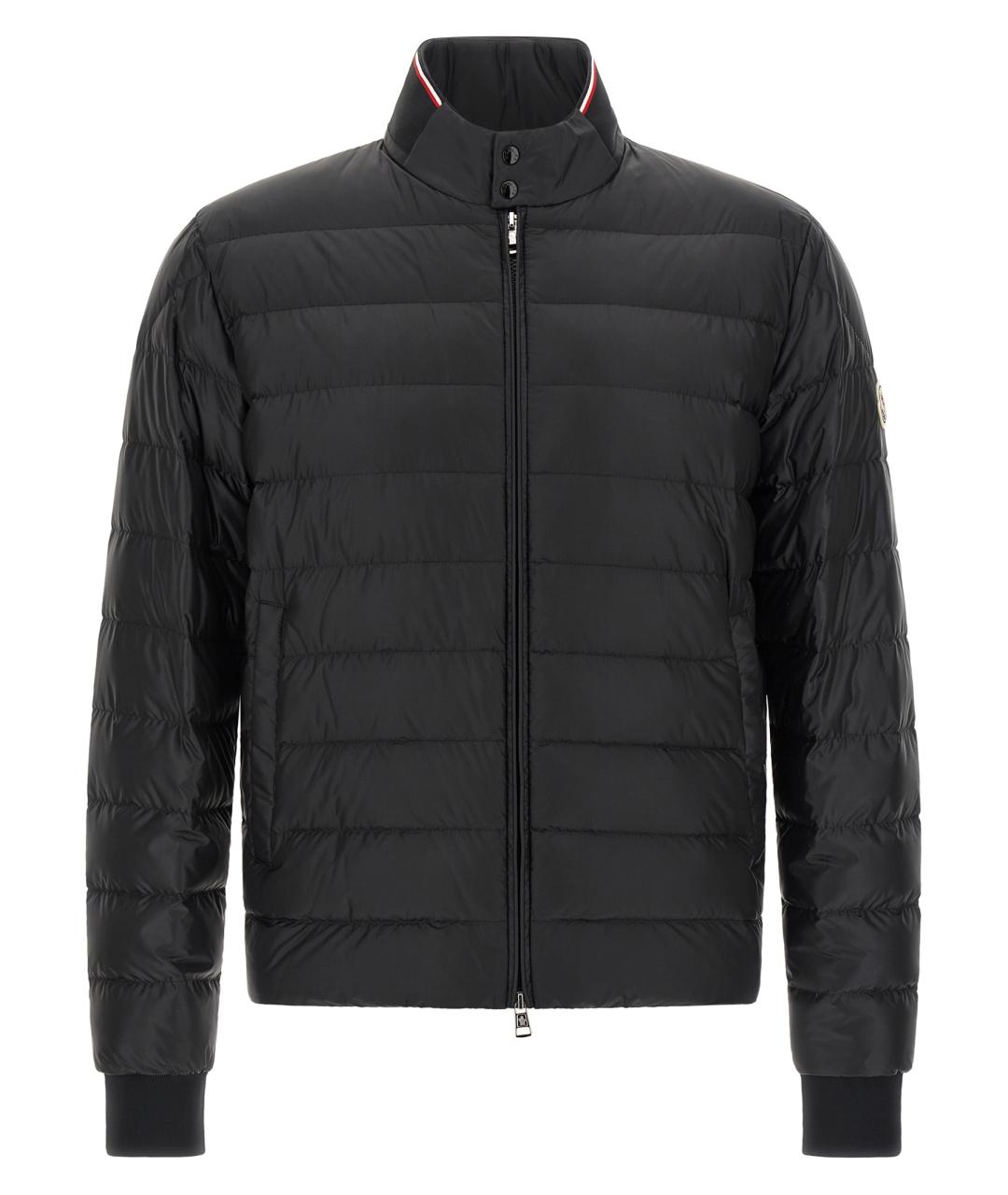 MONCLER Черный полиамидовый пуховик, фото 1