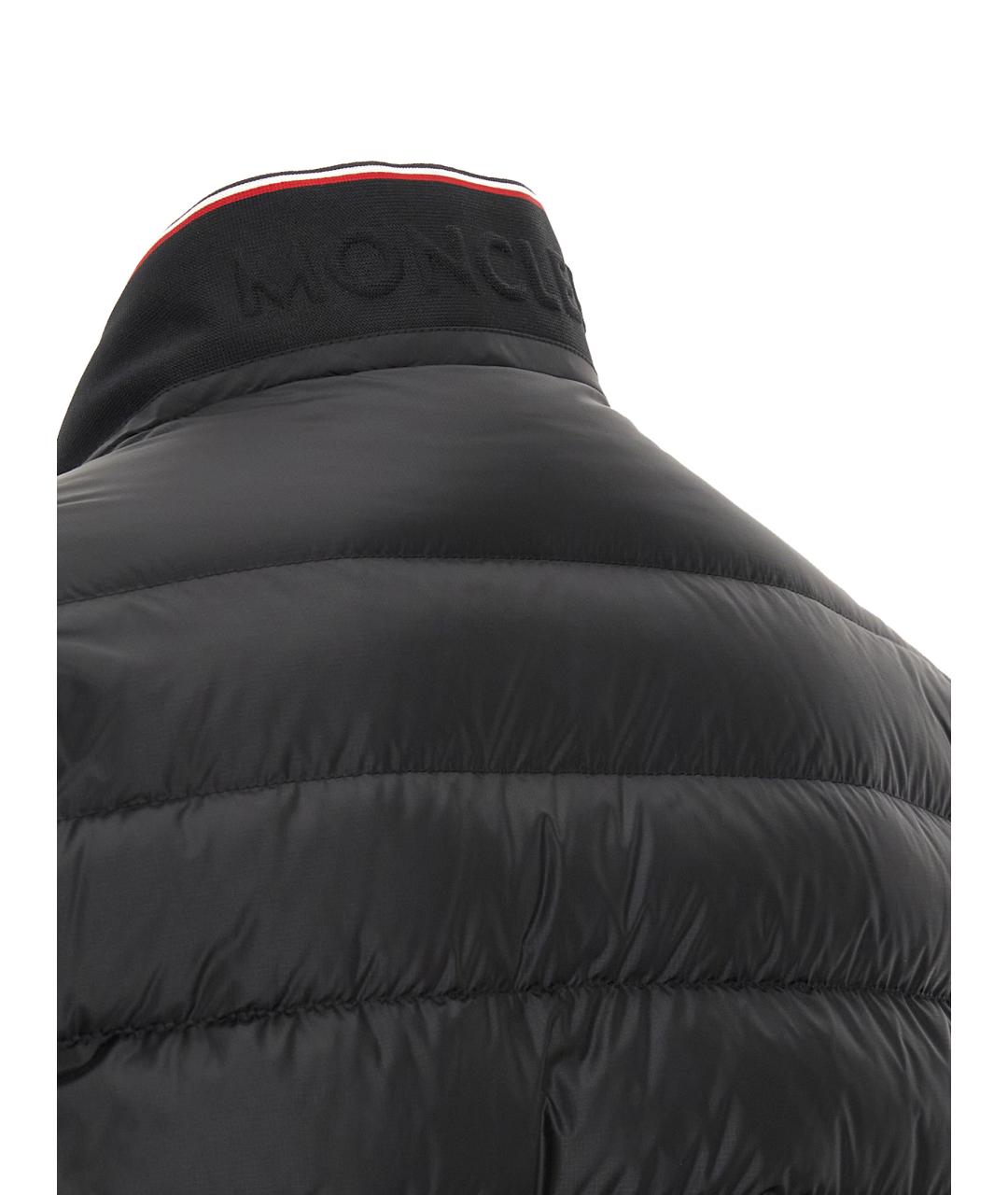 MONCLER Черный полиамидовый пуховик, фото 5