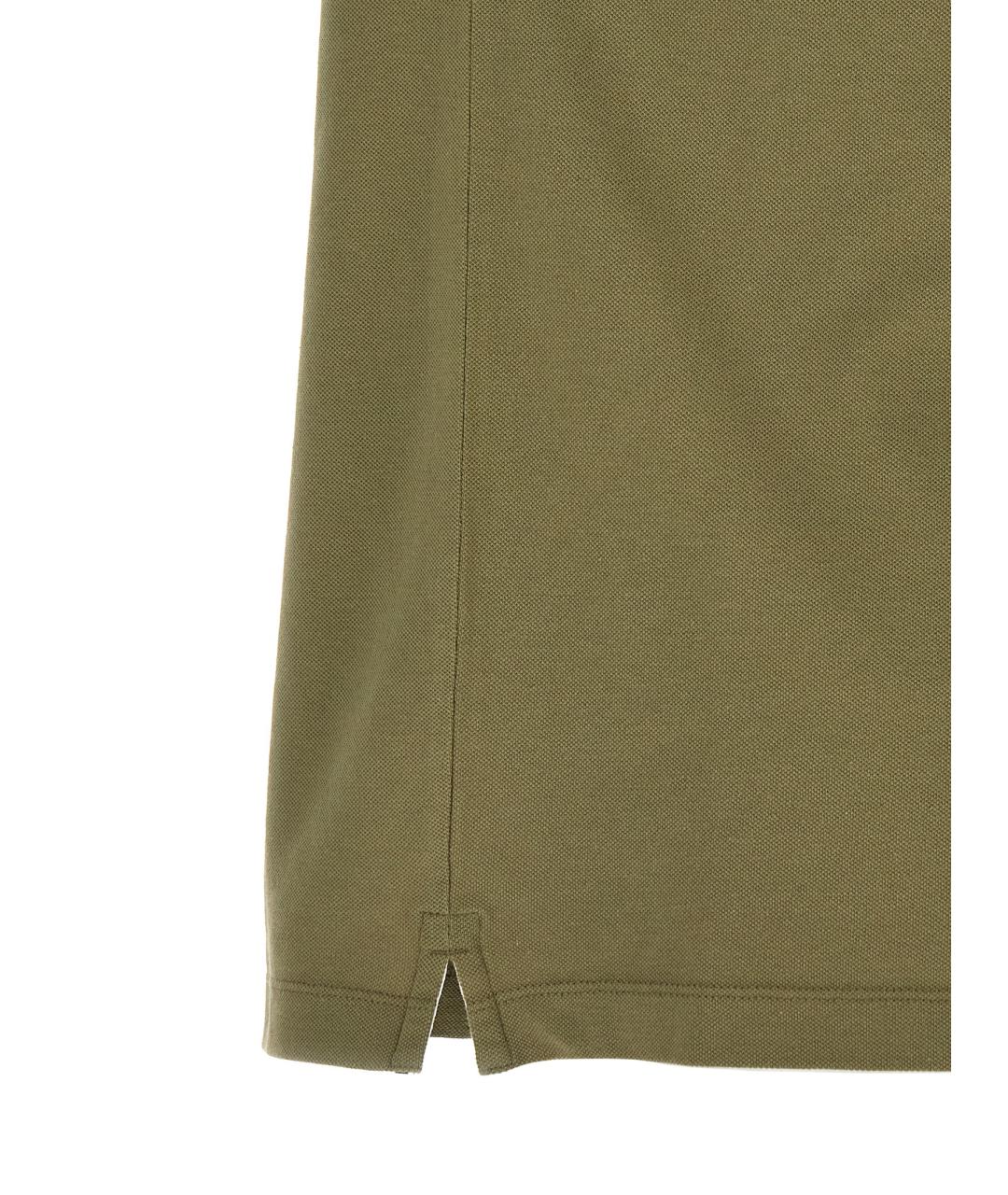 STONE ISLAND Зеленые хлопковое поло с коротким рукавом, фото 4