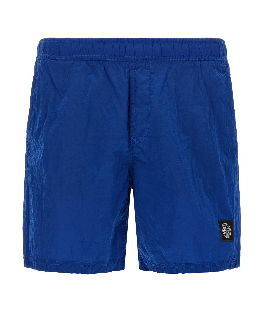 STONE ISLAND Синие полиамидовые плавки, фото 1