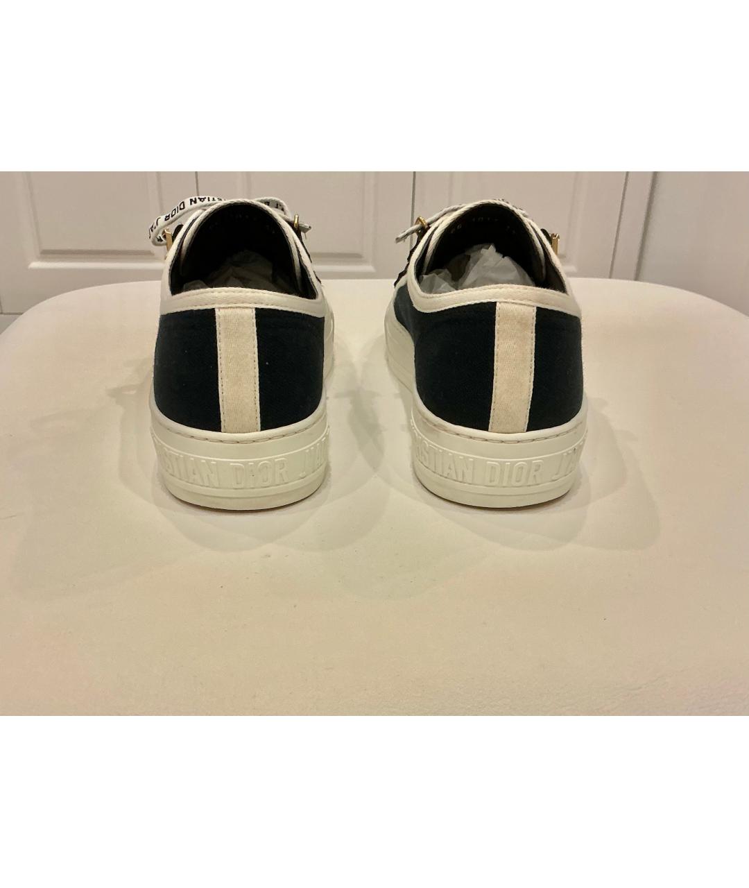 CHRISTIAN DIOR Черные текстильные кеды, фото 4