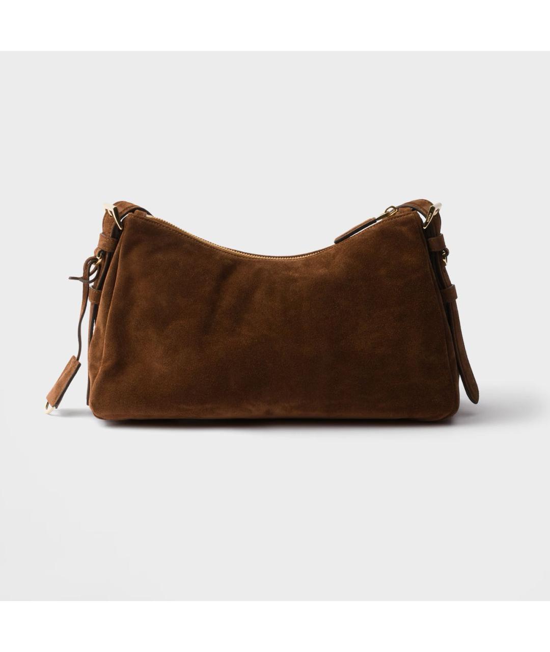 PRADA Коричневая замшевая сумка через плечо, фото 4