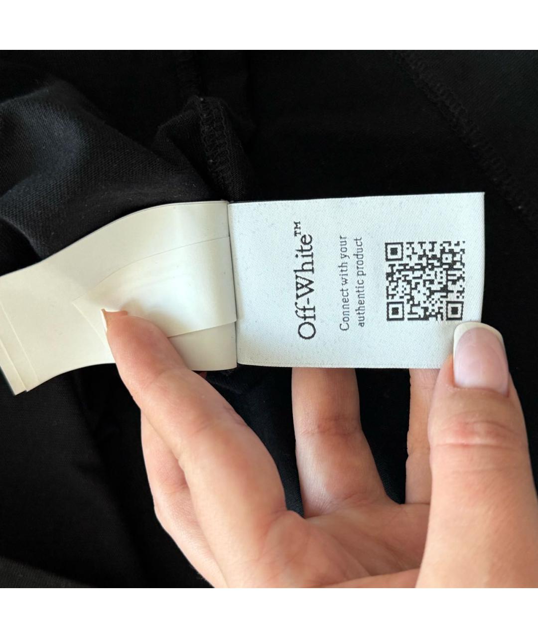 OFF-WHITE Черная хлопковая футболка, фото 5