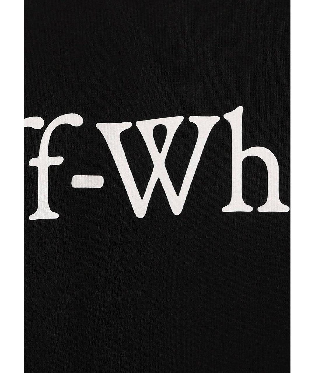 OFF-WHITE Черная хлопковая футболка, фото 4