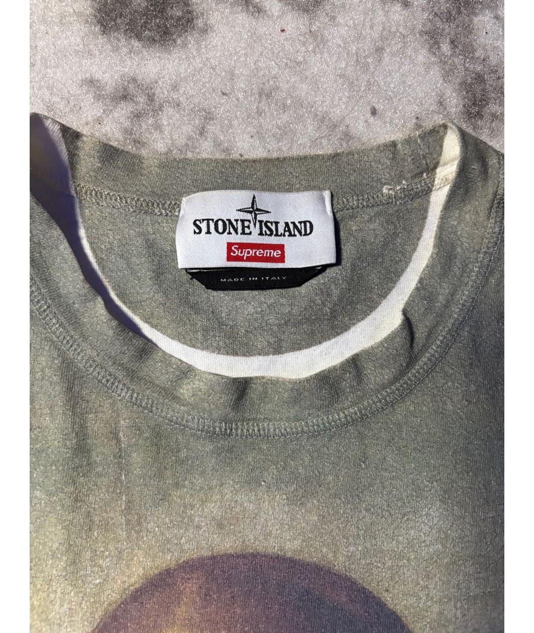 STONE ISLAND Мульти хлопковая футболка, фото 3