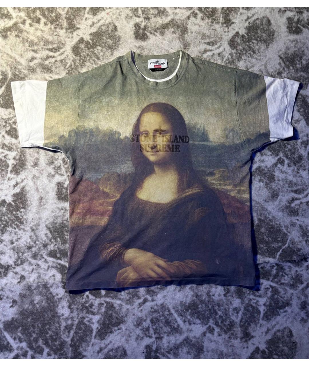 STONE ISLAND Мульти хлопковая футболка, фото 4