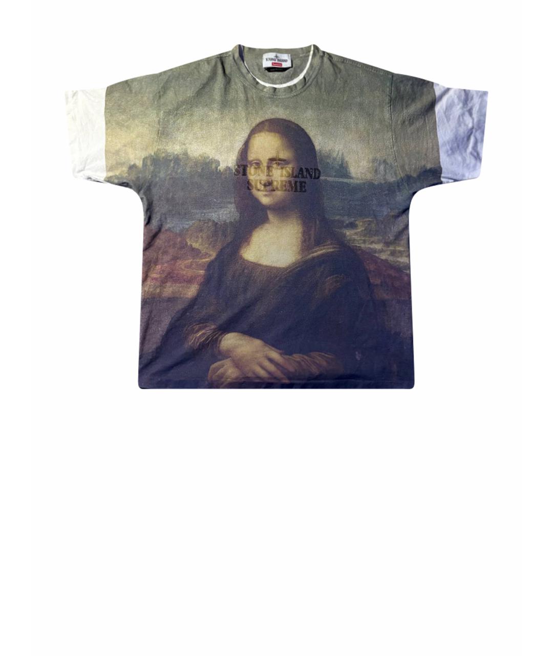 STONE ISLAND Мульти хлопковая футболка, фото 5