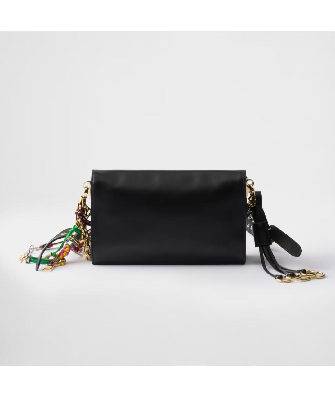 PRADA Черная кожаная сумка через плечо, фото 4