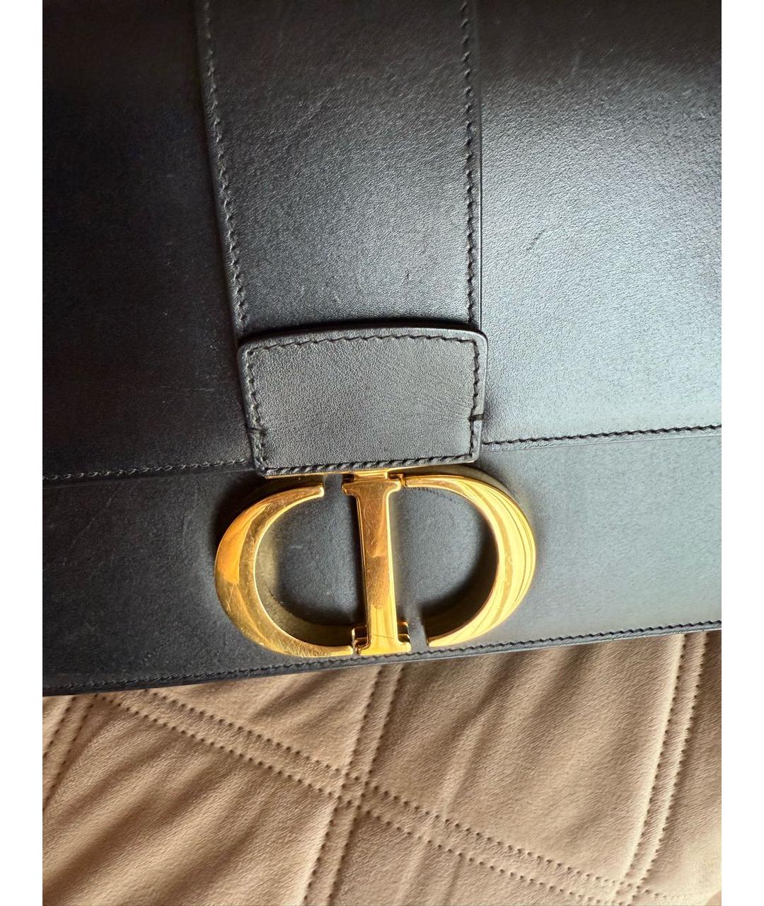 CHRISTIAN DIOR Черная кожаная сумка через плечо, фото 6