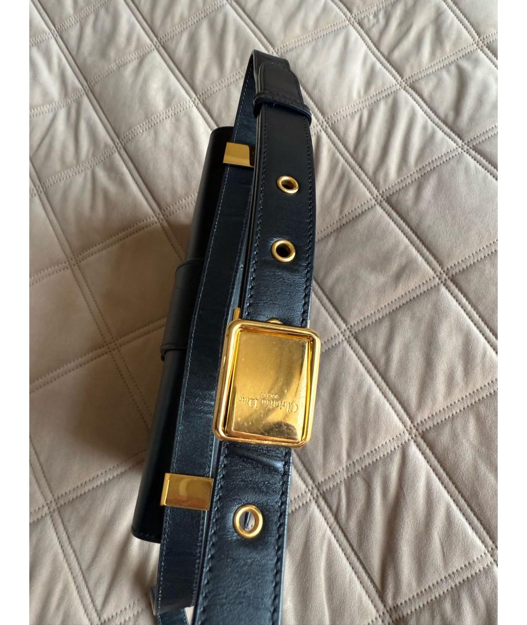 CHRISTIAN DIOR Черная кожаная сумка через плечо, фото 5