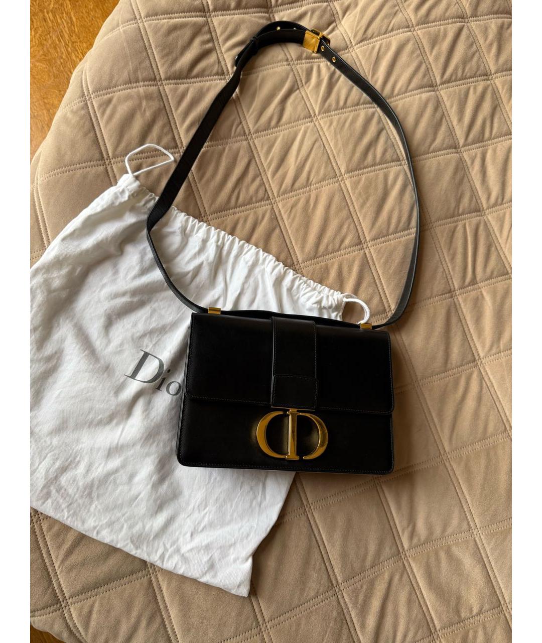 CHRISTIAN DIOR Черная кожаная сумка через плечо, фото 7