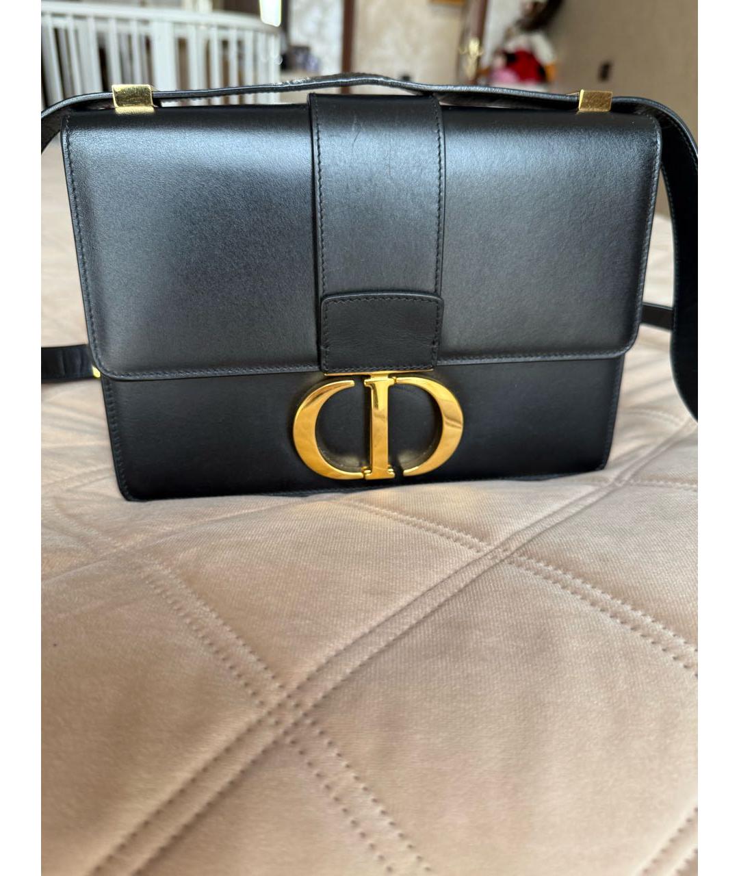 CHRISTIAN DIOR Черная кожаная сумка через плечо, фото 8