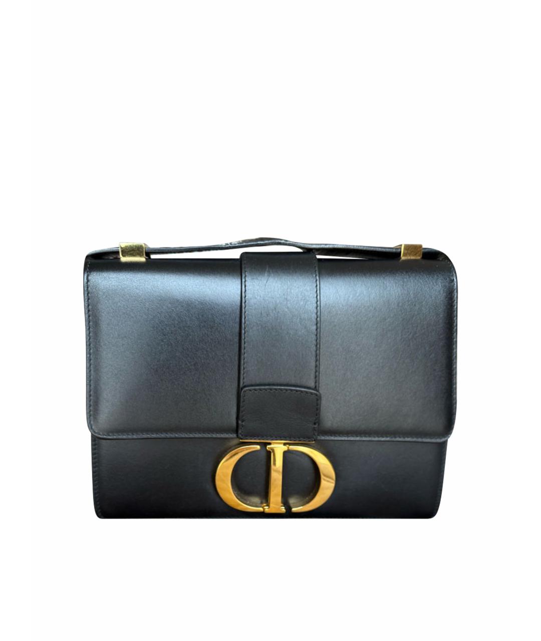 CHRISTIAN DIOR Черная кожаная сумка через плечо, фото 1