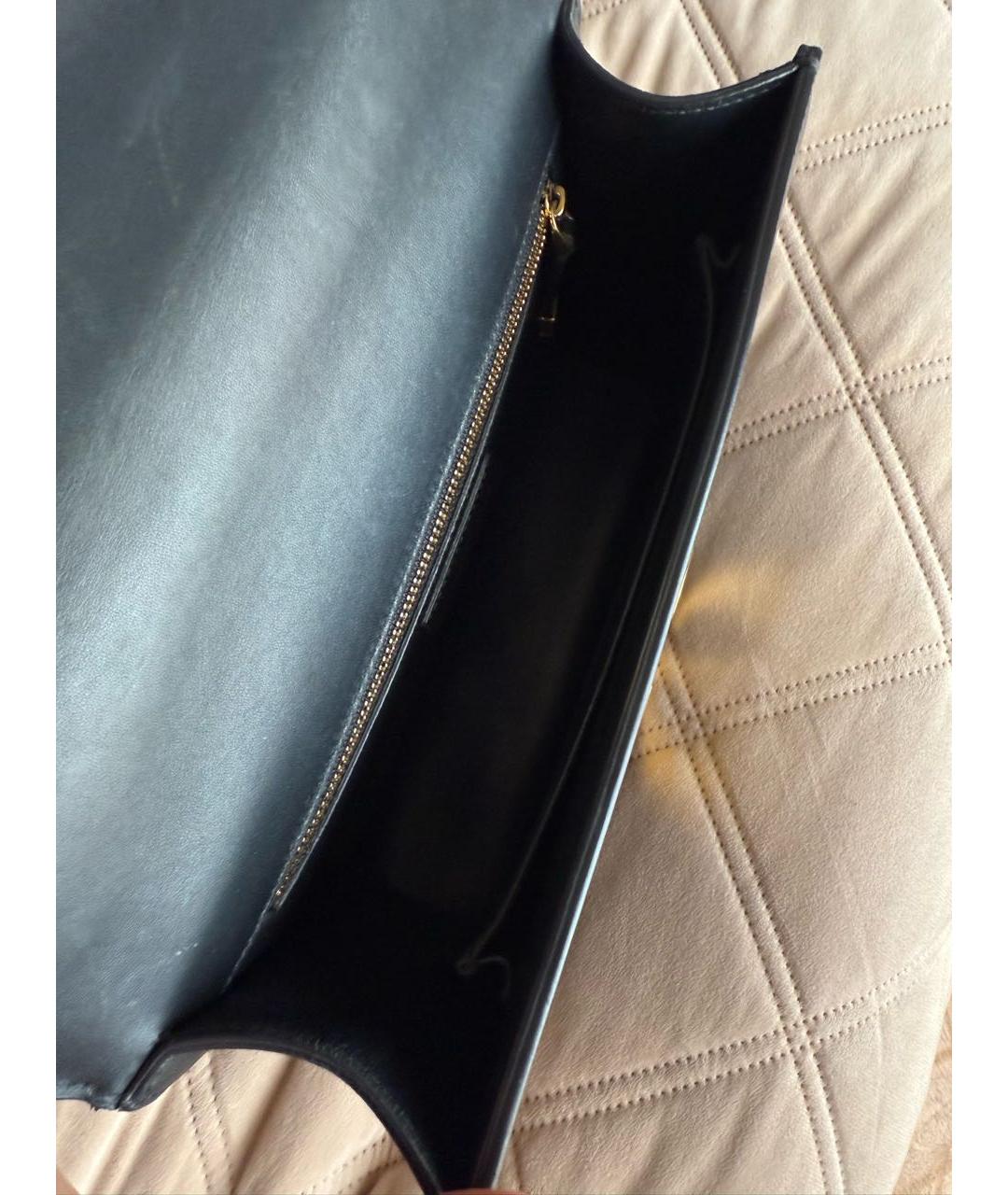 CHRISTIAN DIOR Черная кожаная сумка через плечо, фото 4