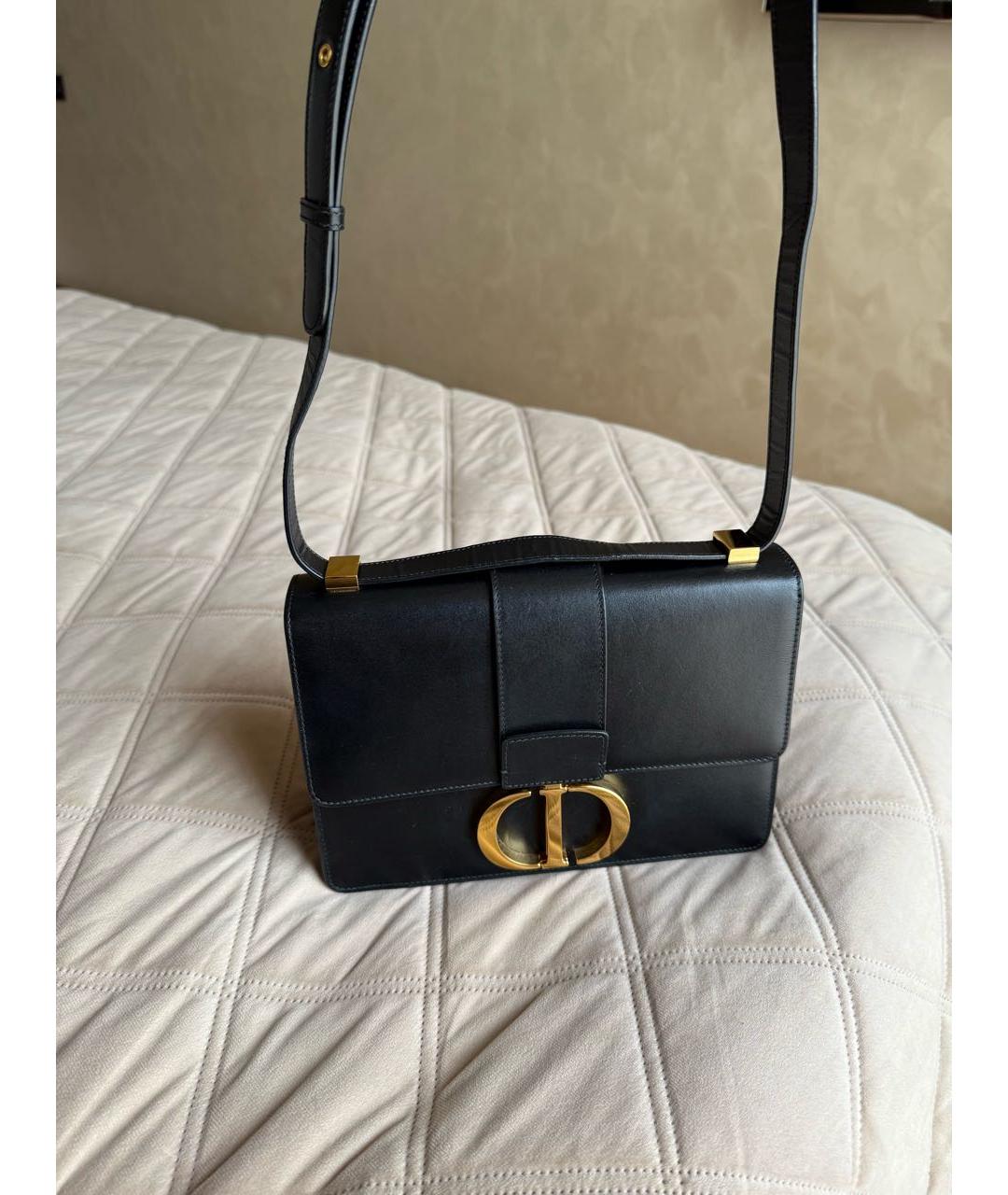 CHRISTIAN DIOR Черная кожаная сумка через плечо, фото 2