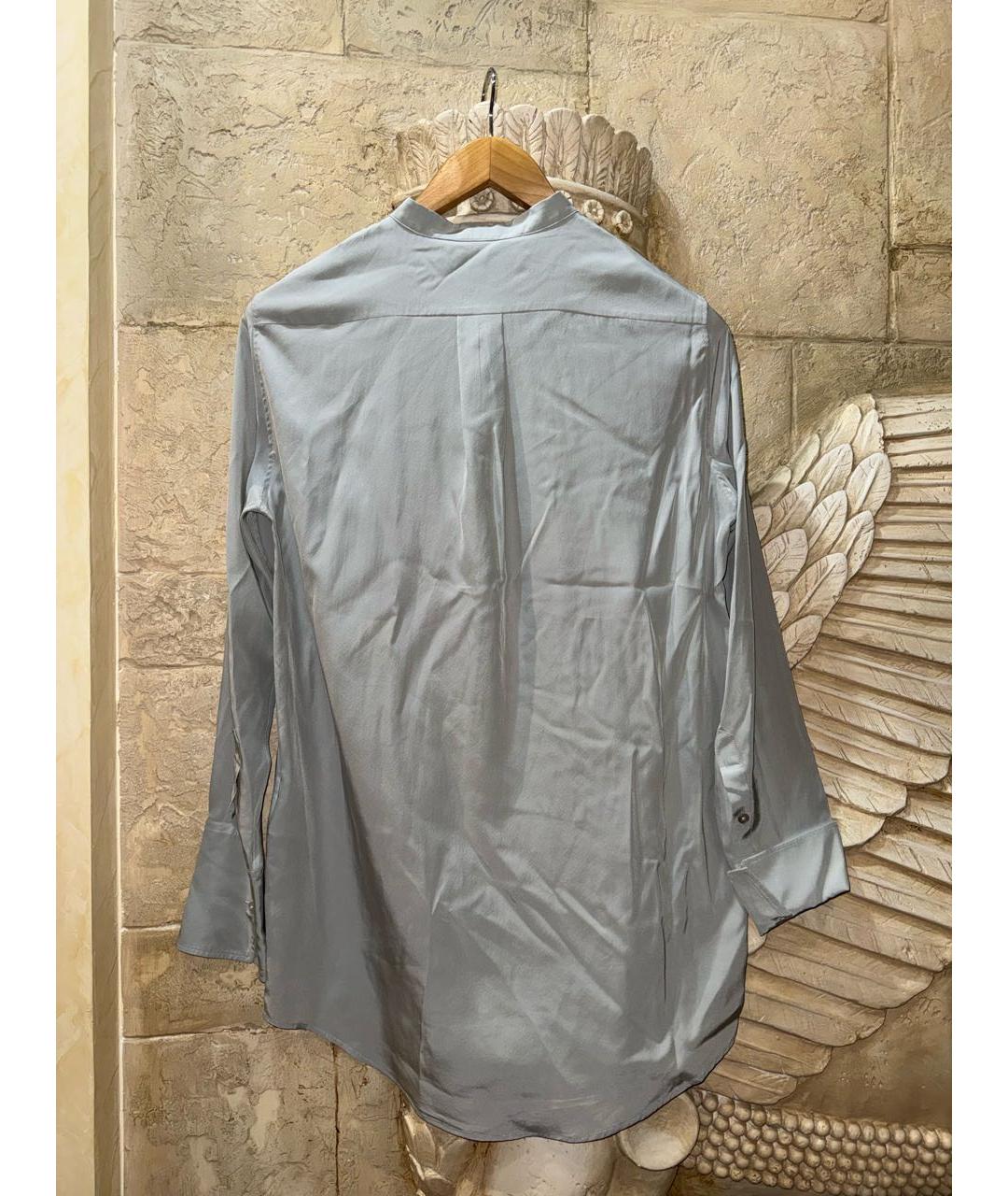 JIL SANDER Серая шелковая рубашка, фото 2