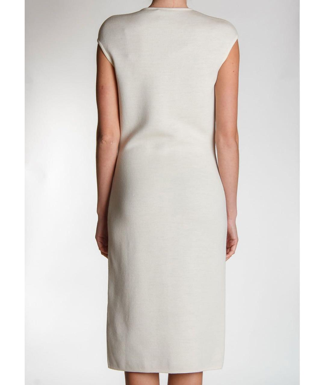 ALEXANDER MCQUEEN Белое шерстяное коктейльное платье, фото 4