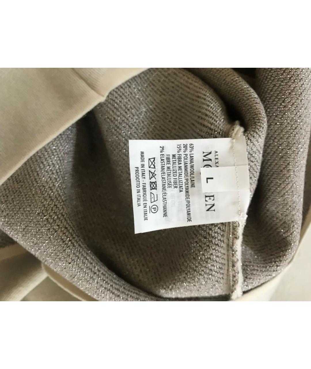 ALEXANDER MCQUEEN Белое шерстяное коктейльное платье, фото 8