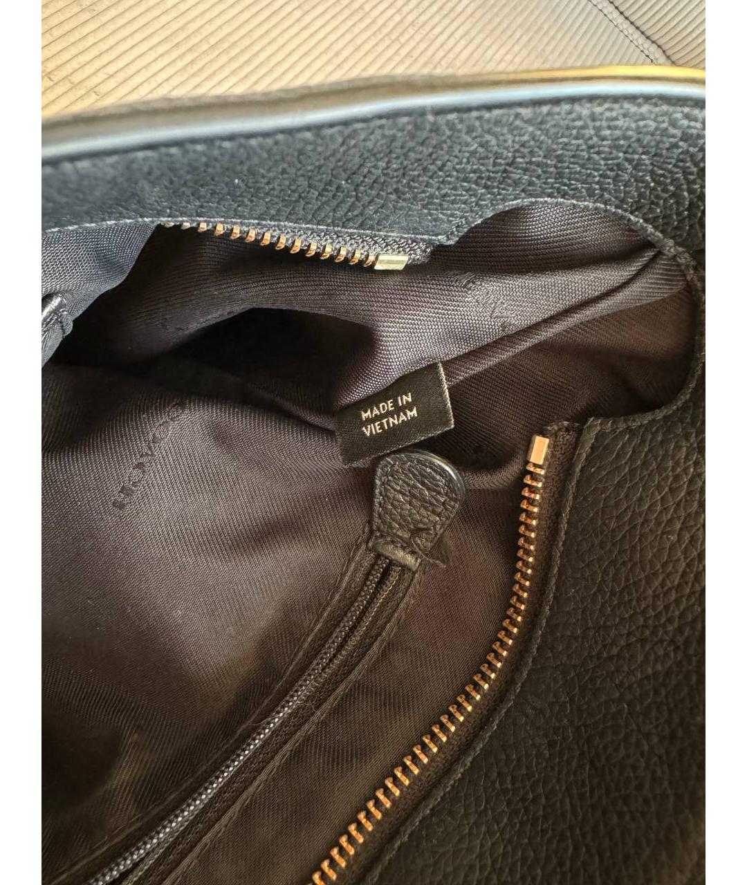 COACH Черная кожаная сумка тоут, фото 8