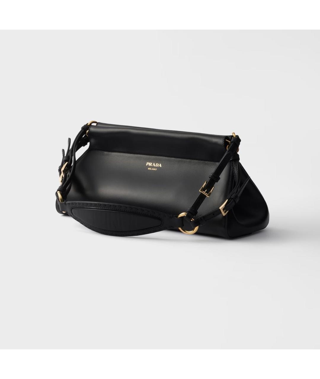 PRADA Черная кожаная сумка через плечо, фото 3