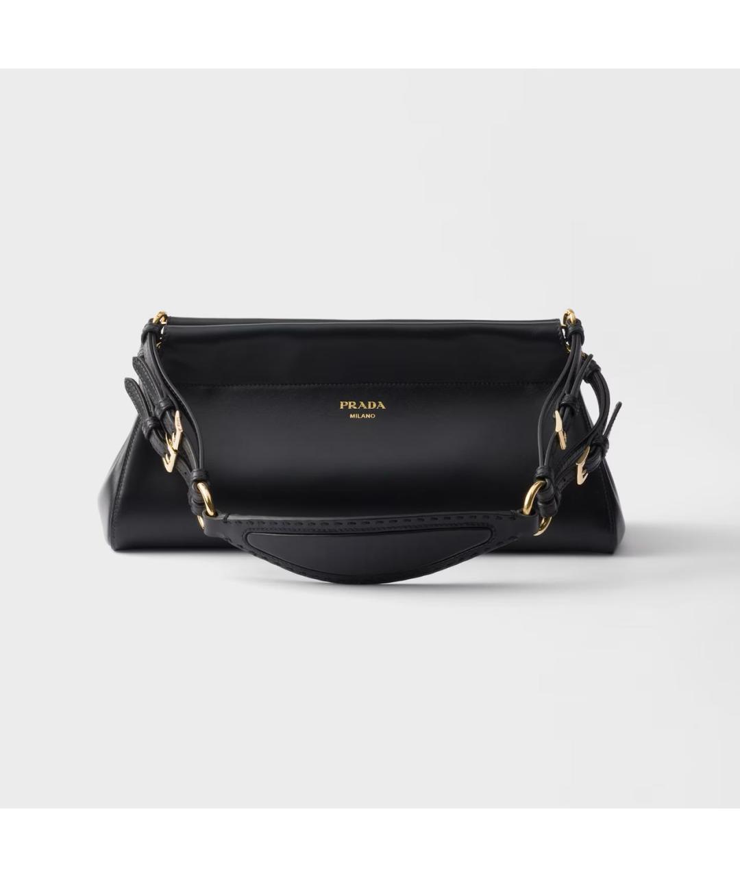 PRADA Черная кожаная сумка через плечо, фото 6